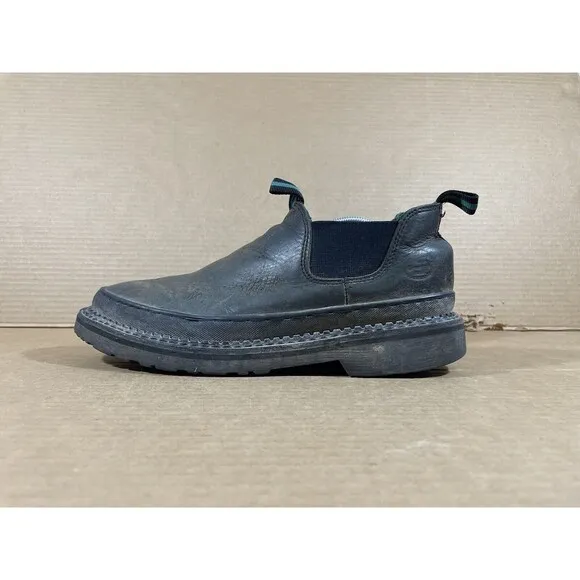 Georgia Giant Romeo Black Leather Work Boots Shoes Chelsea GR270 Mens 11 M