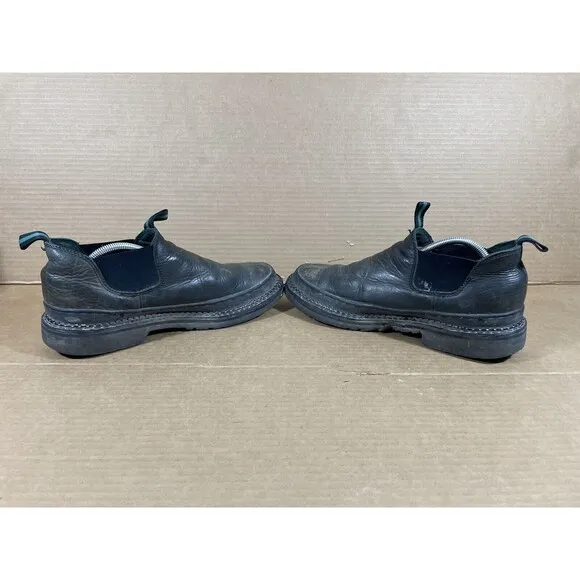 Georgia Giant Romeo Black Leather Work Boots Shoes Chelsea GR270 Mens 11 M