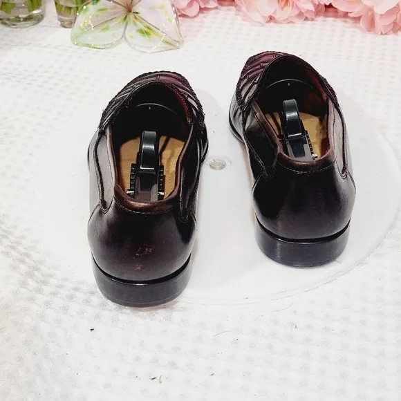Georgio Brutini Dark Chocolate Brown Woven Loafers Size 9D