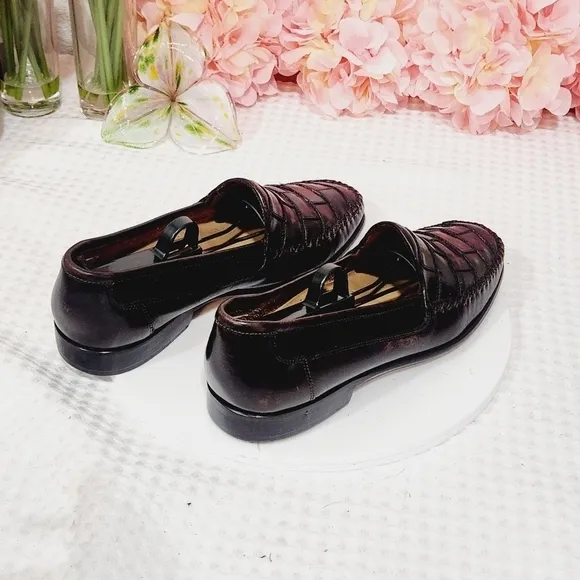 Georgio Brutini Dark Chocolate Brown Woven Loafers Size 9D