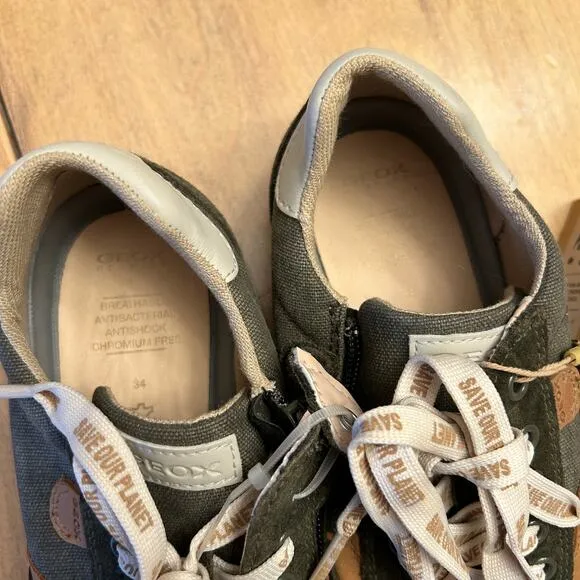 Geox Boys J Kilwi E Low-Top Sneakers Leather Size 34