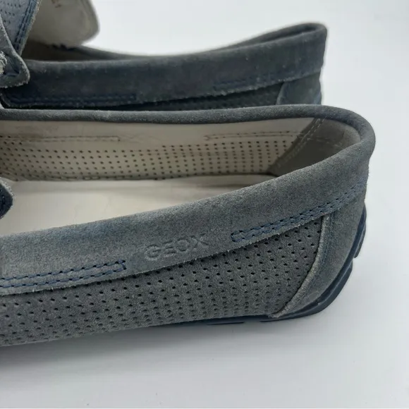 Geox Light Blue Suede Driving Loafers