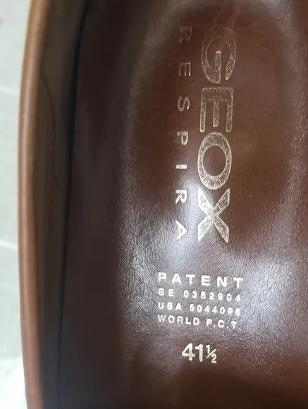 Geox Respira Mens Driving Loafers Brown Leather Moc Toe Size 41.5 / US 7.5