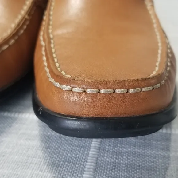 Geox Respira Mens Driving Loafers Brown Leather Moc Toe Size 41.5 / US 7.5