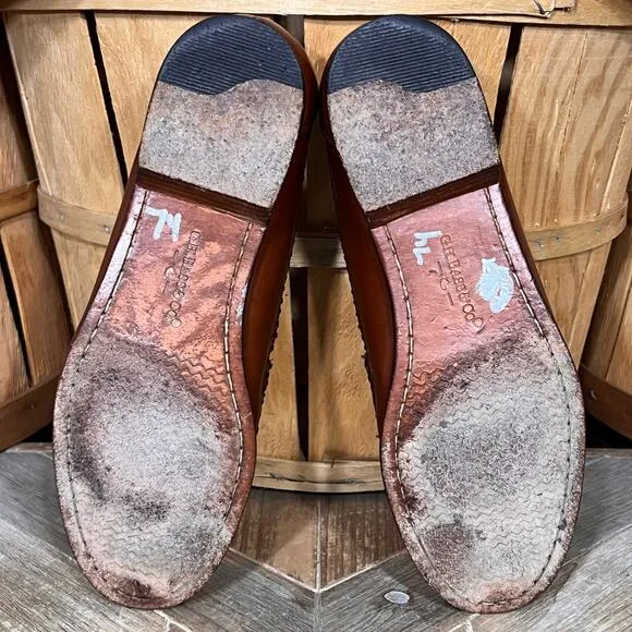 G.H. Bass &amp; Co. Woven Brown Leather Tassel Slip-On Loafers Mens Size 8.5