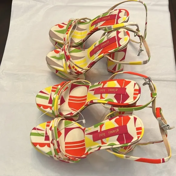 Gianni Bini Parrish Geo Print Strappy Platform Sandals