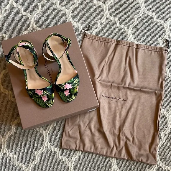 Gianvito Rossi Tandi Floral Sandal 36.5
