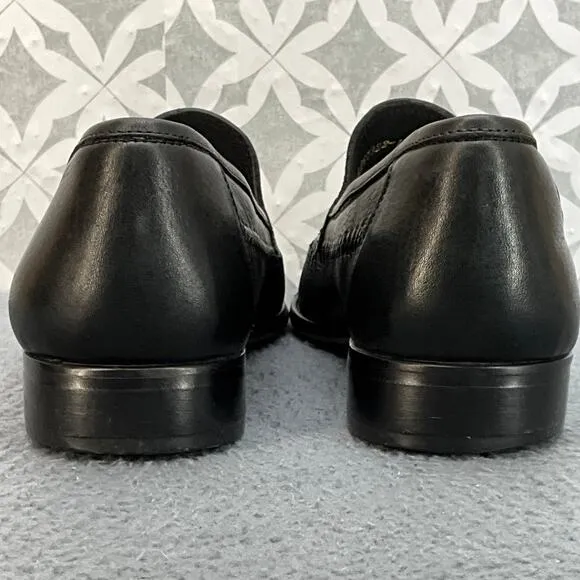 Giorgio Brutini Le Glove Black Pebbled Leather Slip On Loafer Men 9.5D