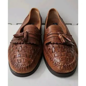Giorgio Brutini Le Glove Loafers  Leather Woven Moc Toe Shoes Mens Size 12D