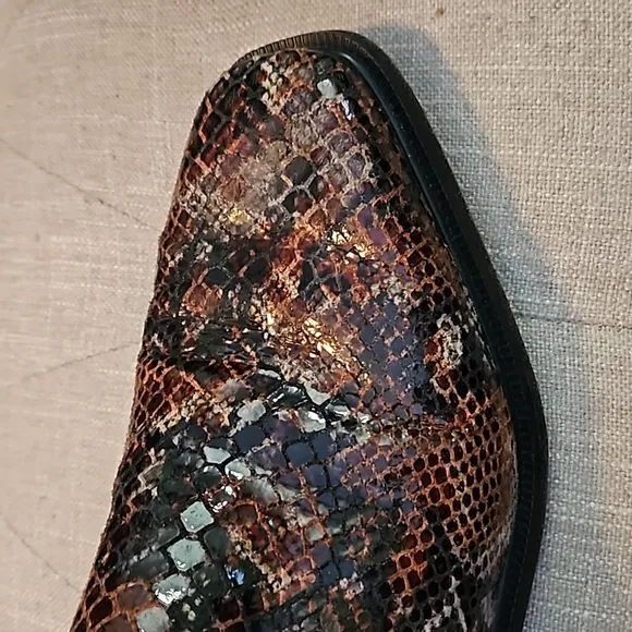 Giorgio Brutini Leather Snakeskin Quiet Luxury Italy Driving Men's Loafers Sz 11