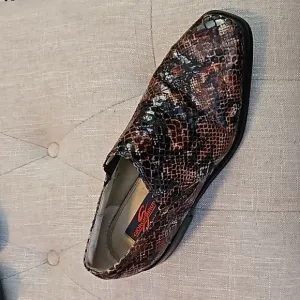 Giorgio Brutini Leather Snakeskin Quiet Luxury Italy Driving Men's Loafers Sz 11