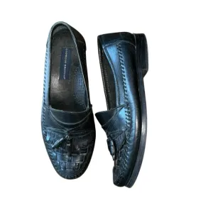 Giorgio Brutini Men’s Bartell Black Woven Leather Tassel Slip On Loafers Size 9W