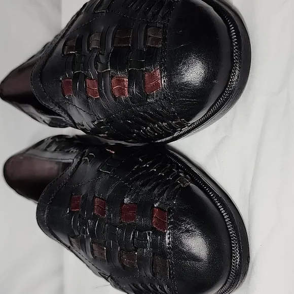 Giorgio Brutini Santa fe Collection black and  Brown Woven Leather Men Size 12D