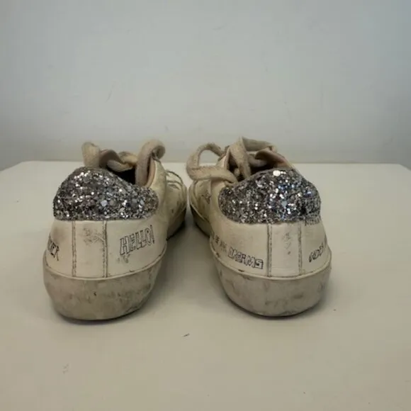 golden goose girl super-star low top sneakers /pre own /size 25