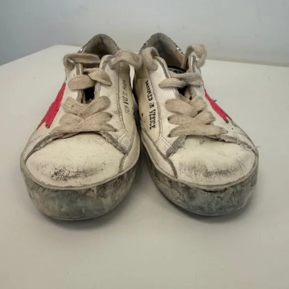 golden goose girl super-star low top sneakers /pre own /size 25