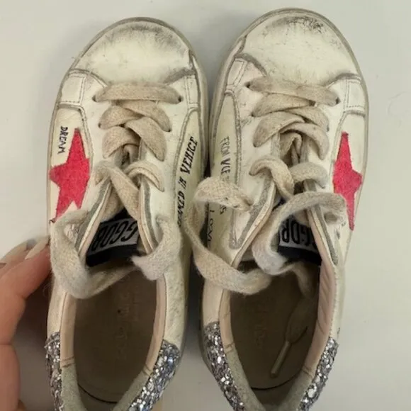 golden goose girl super-star low top sneakers /pre own /size 25
