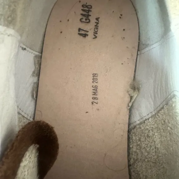 Golden Goose White and Brown Vintage Sneakers