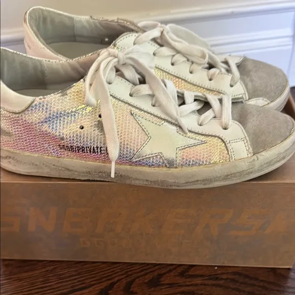 Golden Goose White Sneakers Classic Low-Top