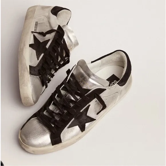 Golden Goose Women's Super Star Metallic Low Top Sneakers -