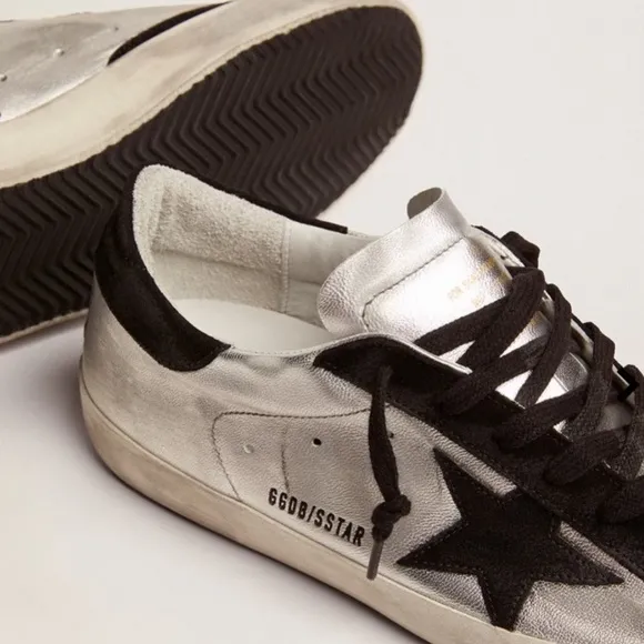 Golden Goose Women's Super Star Metallic Low Top Sneakers -