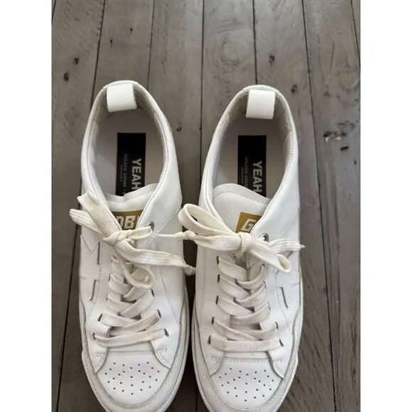 Golden Goose Yeah Low Top Sneakers White Leather Star Size 40 10