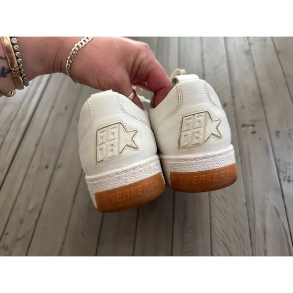 Golden Goose Yeah Low Top Sneakers White Leather Star Size 40 10