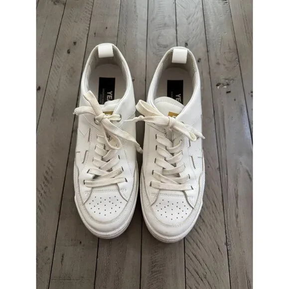 Golden Goose Yeah Low Top Sneakers White Leather Star Size 40 10