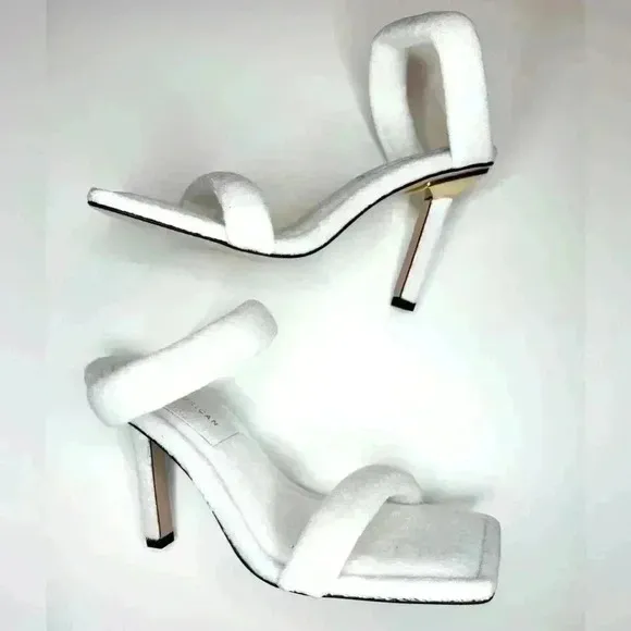 Good American Women's Terry Slip On High Heel Sandals Size 7.5