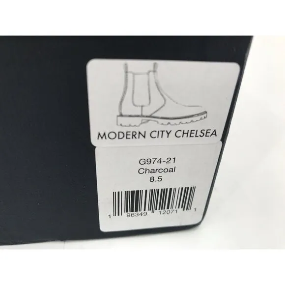 Good Man Brand Modern City Chelsea Boot Size 8.5 Charcoal $268 Italian Suede