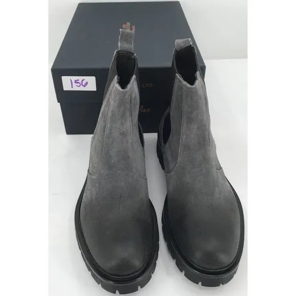 Good Man Brand Modern City Chelsea Boot Size 8.5 Charcoal $268 Italian Suede