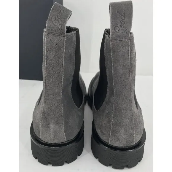 Good Man Brand Modern City Chelsea Boot Size 8.5 Charcoal $268 Italian Suede