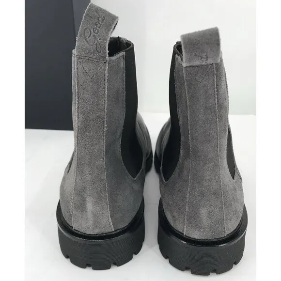 Good Man Brand Modern City Chelsea Boot Size 8.5 Charcoal $268 Italian Suede