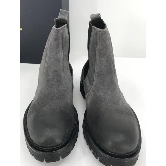 Good Man Brand Modern City Chelsea Boot Size 8.5 Charcoal $268 Italian Suede