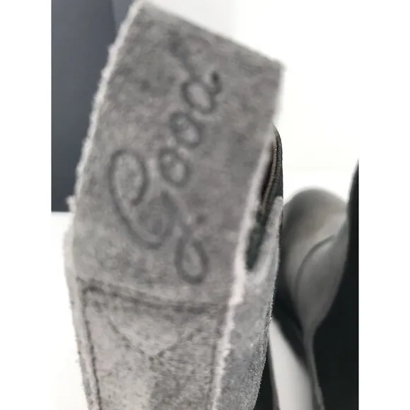 Good Man Brand Modern City Chelsea Boot Size 8.5 Charcoal $268 Italian Suede