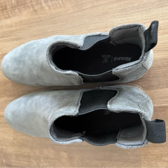 Gray Suede Chelsea Boots