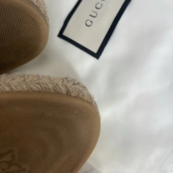 Gucci Bee Beige and Black Espadrilles