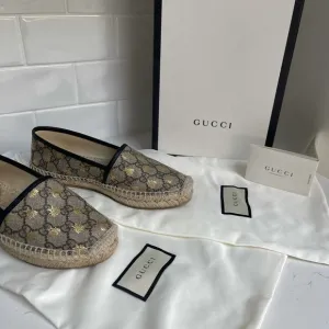 Gucci Bee Beige and Black Espadrilles