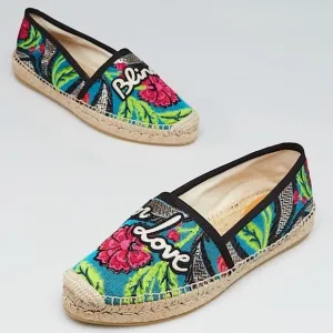 Gucci Blind For Love Text Espadrilles