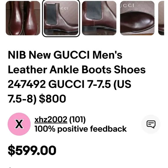 Gucci Brown and Black Leather Chelsea Boots