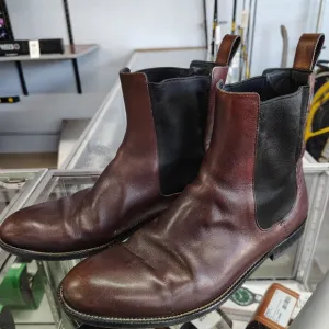 Gucci Brown and Black Leather Chelsea Boots