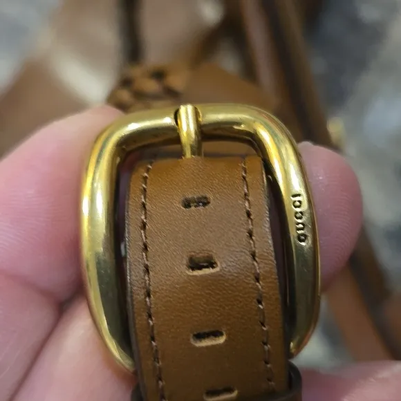 Gucci Brown Leather Sandals with Braided T-Strap