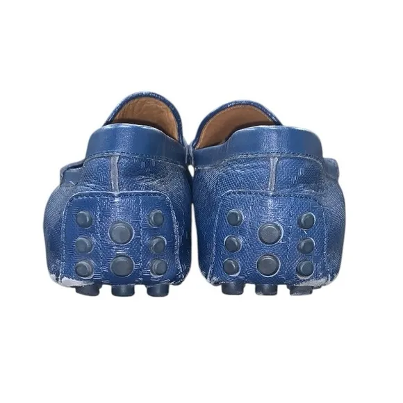 Gucci diamanté Navy blue driving loafers