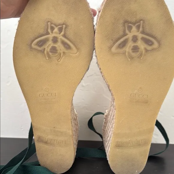 Gucci Espadrille Wedges - Size 38