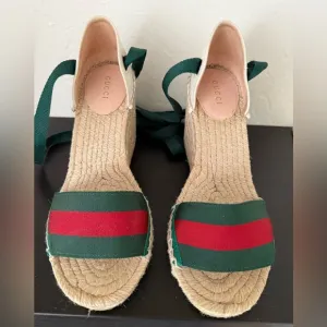 Gucci Espadrille Wedges - Size 38