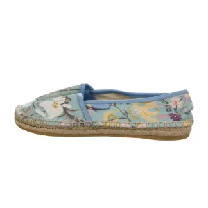 Gucci Girl’s Kids Blue Floral Espadrille Moccasin Shoes Size EU 30/US 12