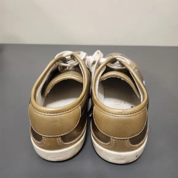 GUCCI Imprime Monogram Barcelona Low Top Sneakers Champagne Sz 6