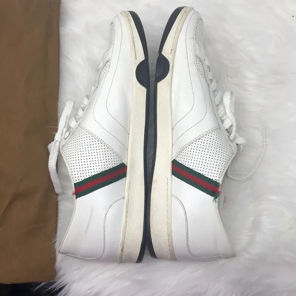 Gucci Pelle S Gomma 170573 low top Sneakers Men’s Size G 7.5 US 8 With Dust Bag