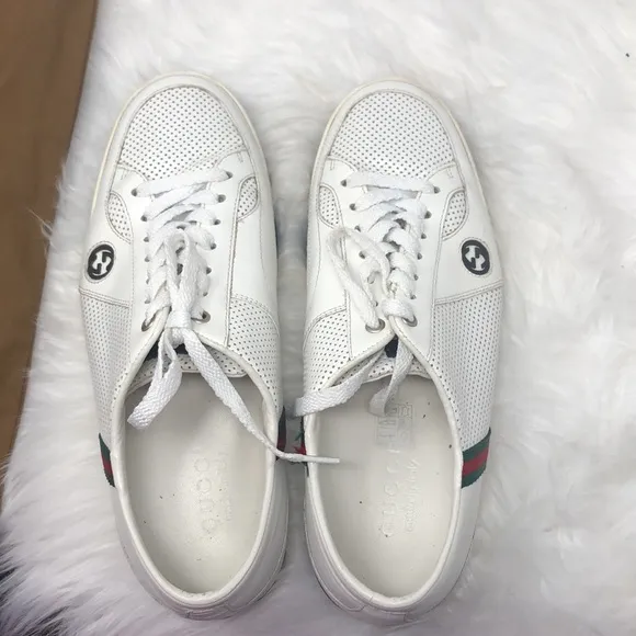 Gucci Pelle S Gomma 170573 low top Sneakers Men’s Size G 7.5 US 8 With Dust Bag