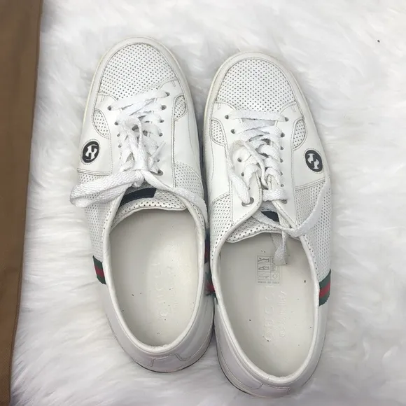 Gucci Pelle S Gomma 170573 low top Sneakers Men’s Size G 7.5 US 8 With Dust Bag