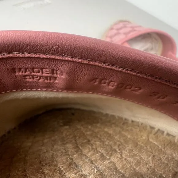 Gucci Pink GG Monogram Canvas Espadrille Flat Size 36